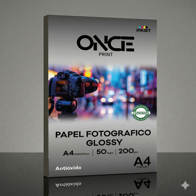 PAPEL FOTOGRAFICO A4 180GSM 100HJS GLOSSY PREMIUM