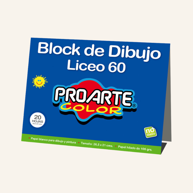 BLOCK PROARTE LICEO 106 G 20 HOJAS 26,5X21CM