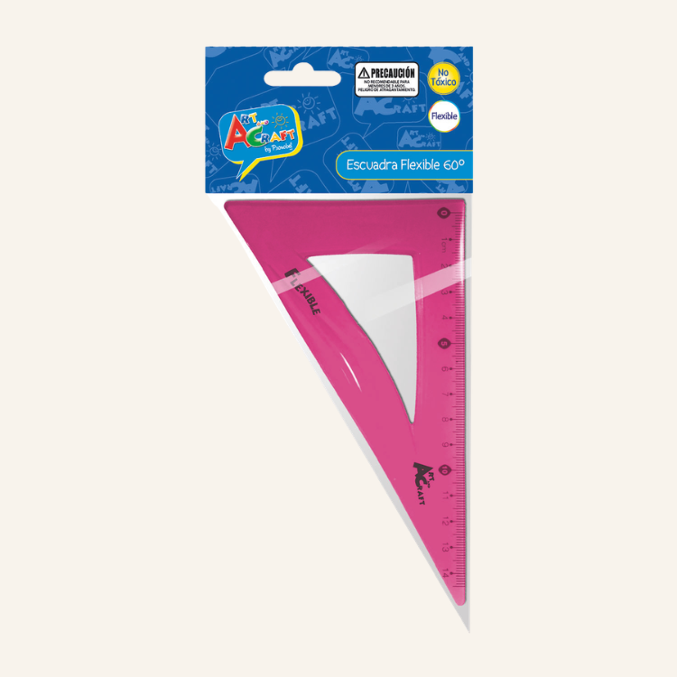 ESCUADRA FLEXIBLE 45º COLORES SURTIDOS