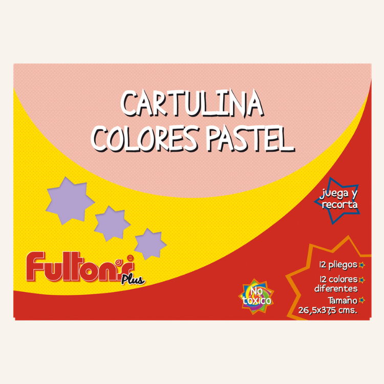 CARPETA CARTULINA PASTEL 12 HOJAS 12 COLORES