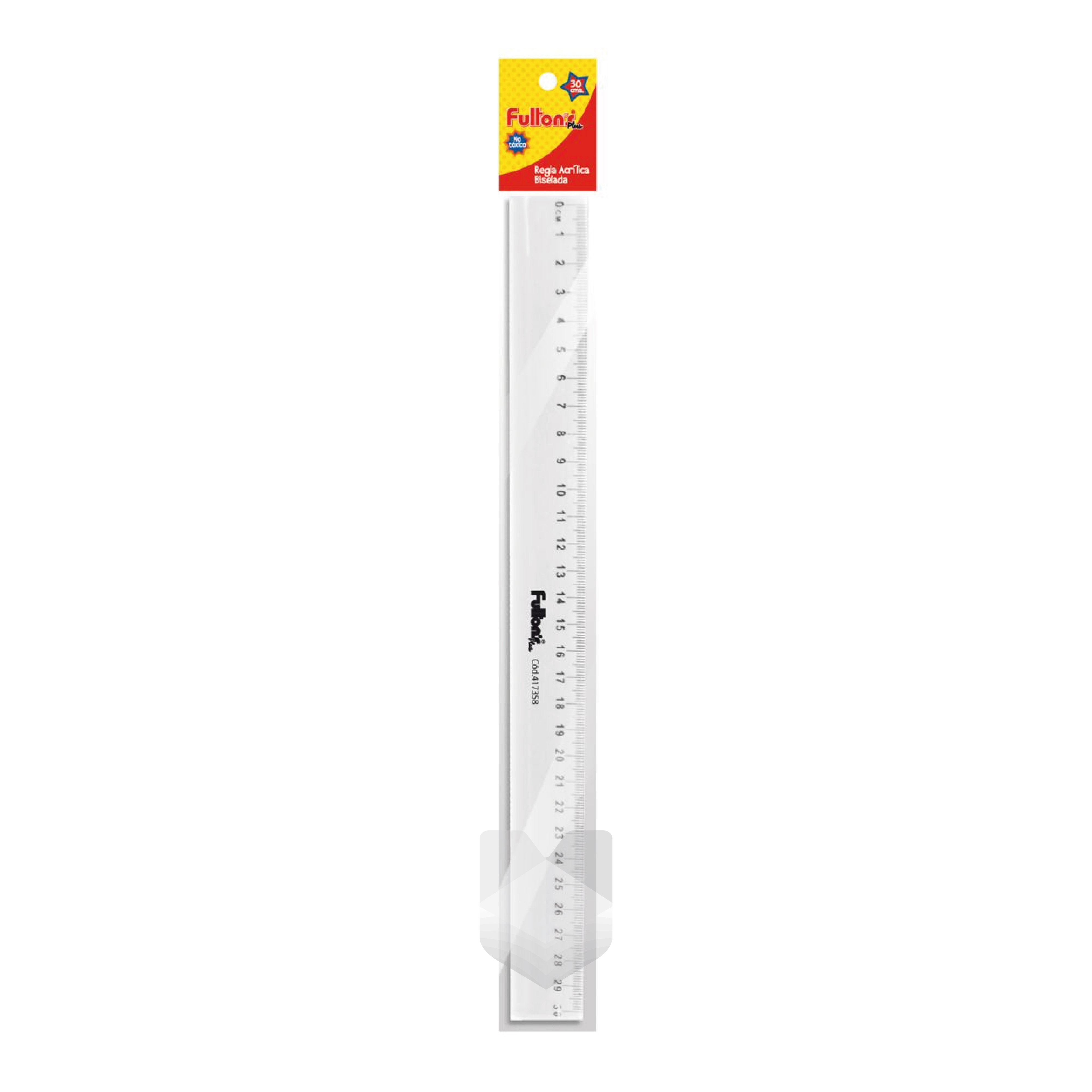 REGLA ACRILICA 30 CMS BOLSA CON HEADER
