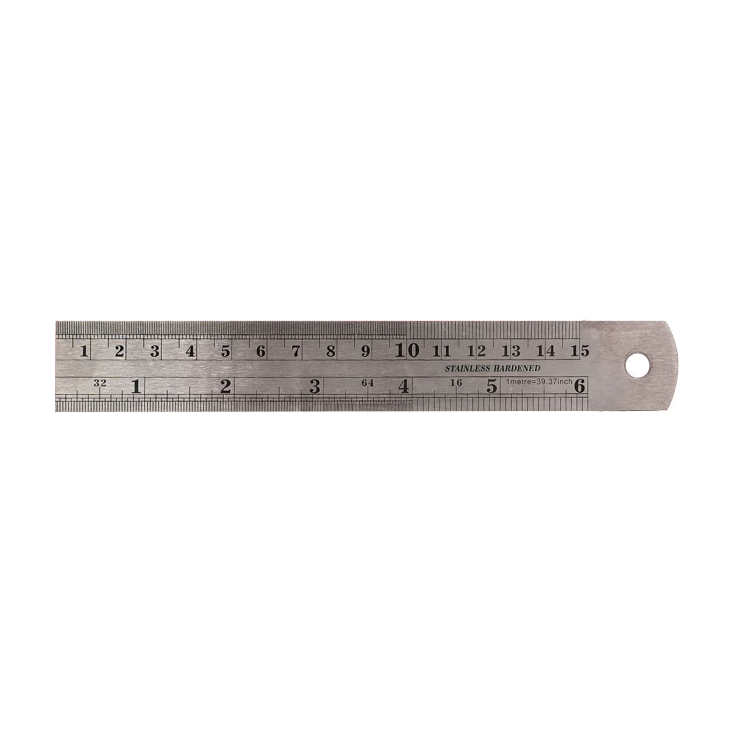 REGLA METALICA 15 CM FUNDA ROJA