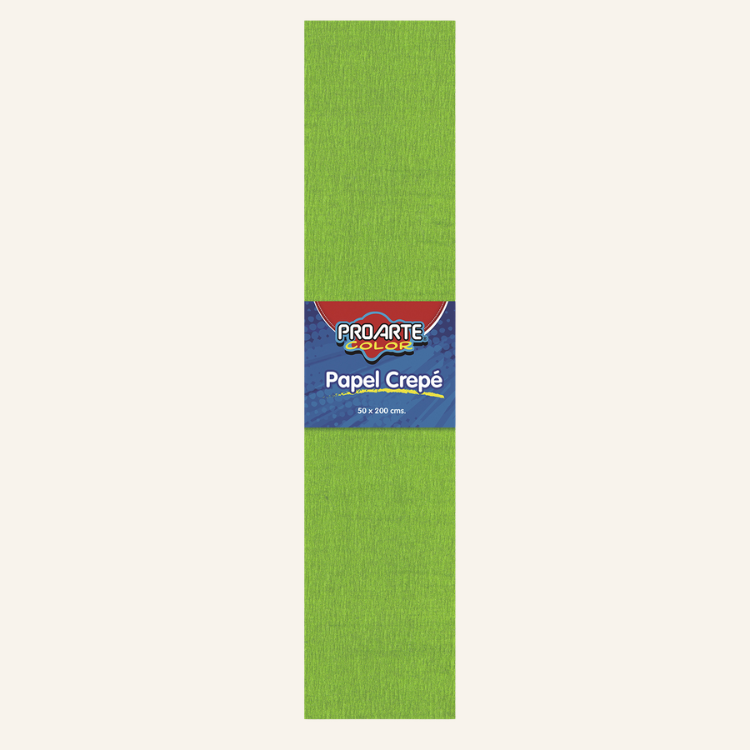 PAPEL CREPE PROARTE 50 X 200 CMS VERDE CLARO