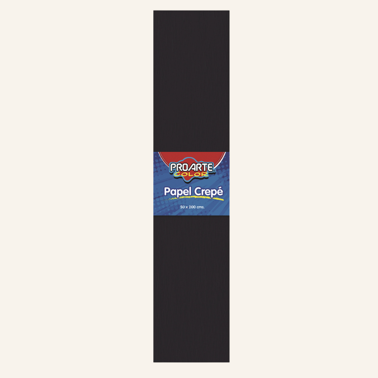 PAPEL CREPE PROARTE 50 X 200 CMS NEGRO