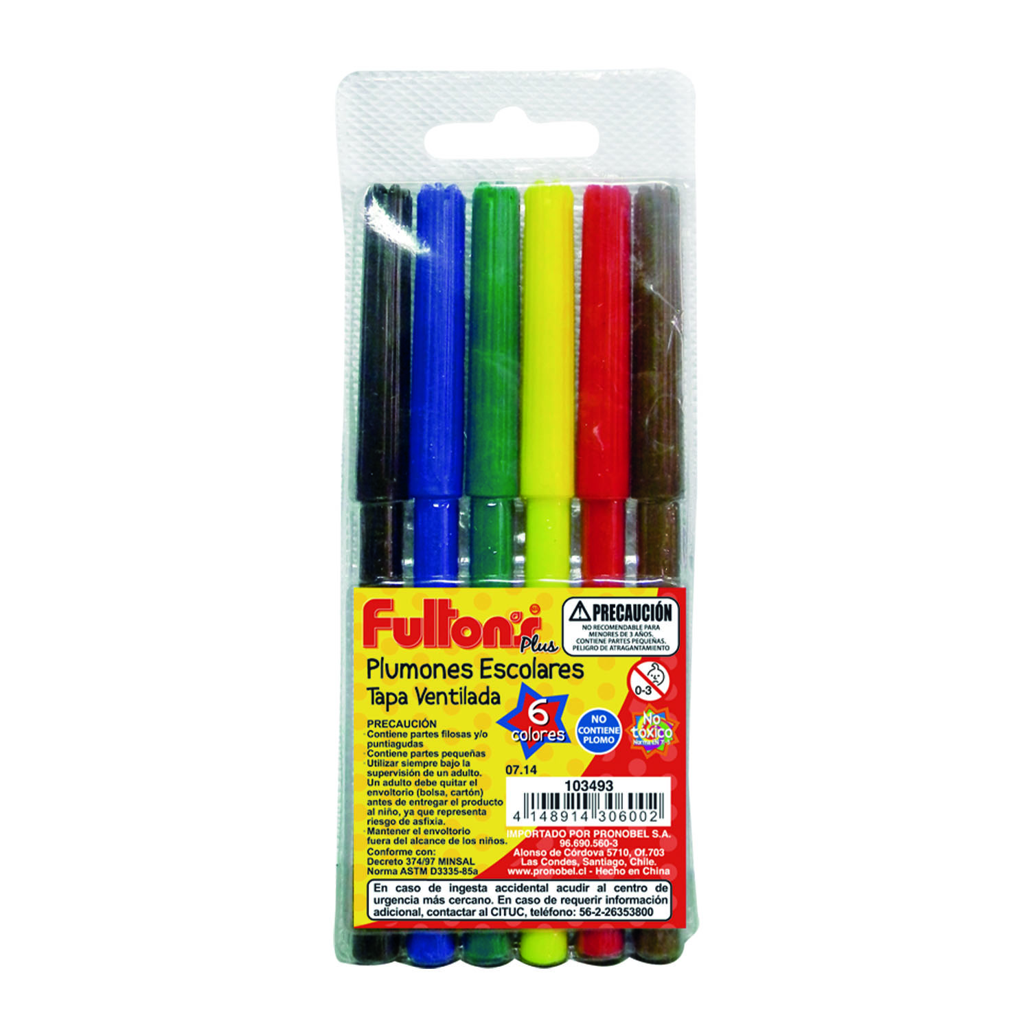 PLUMON DELGADO 6 COLORES FULTONS