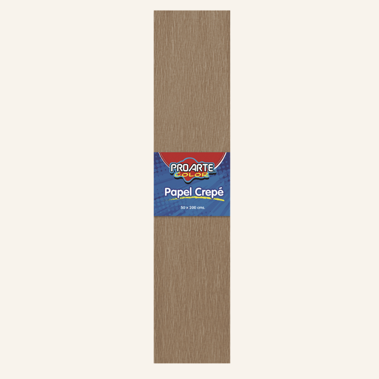 PAPEL CREPE PROARTE 50 X 200 CMS CAFE CLARO