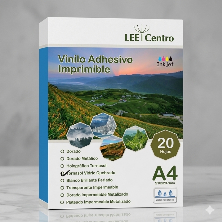VINILO A4 20HJS ADHESIVO IMPRIMIBLE TORNASOL