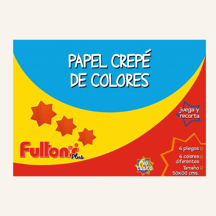 CARPETA PAPEL CREPE 6 HOJAS 6 COLORES