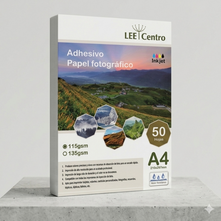 PAPEL FOTOGRAFICO A4 115GSM 50HJS ADHESIVO
