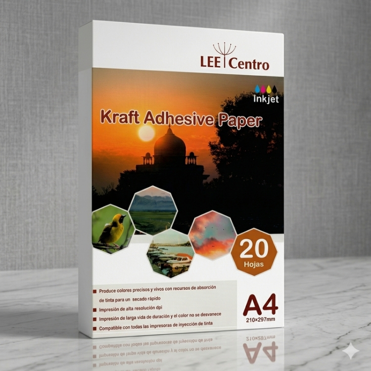 PAPEL A4 20HJS FOTOGRAFICO KRAFT ADHESIVO