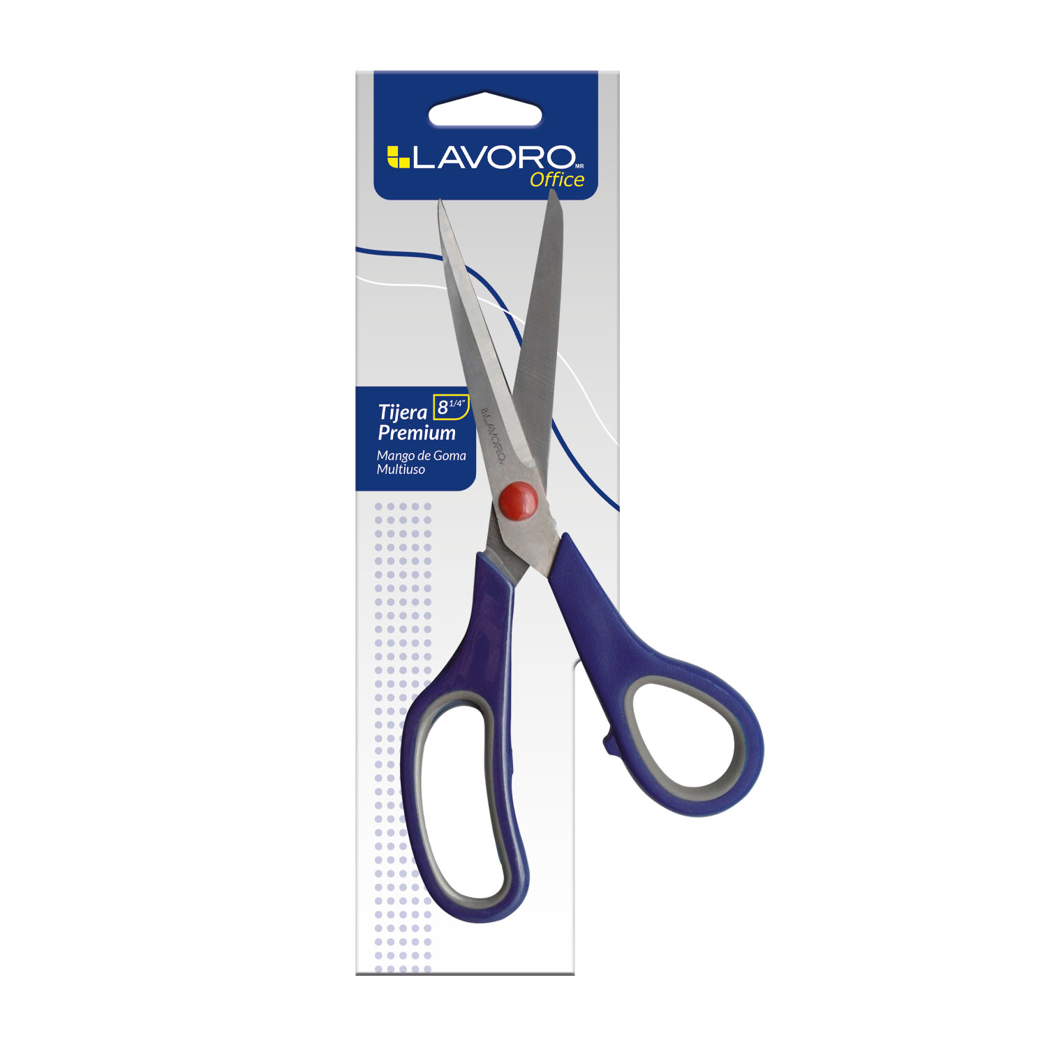TIJERA OFICINA 8 1/4 PULGADAS PLASTICO/METAL LAVORO