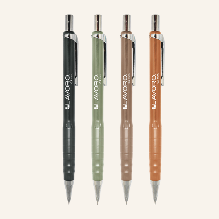 PORTAMINAS METALICO COLORES TIERRA 0,7MM LAVORO