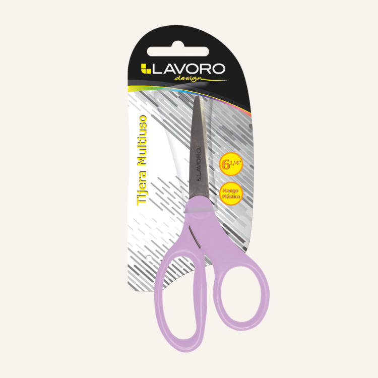 TIJERA MULTI 6 1/4" COLECCION COLORES PASTEL LAVORO