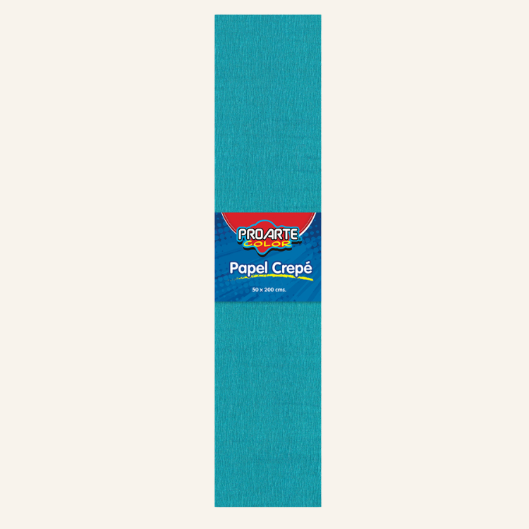 PAPEL CREPE PROARTE 50 X 200 CMS TURQUESA