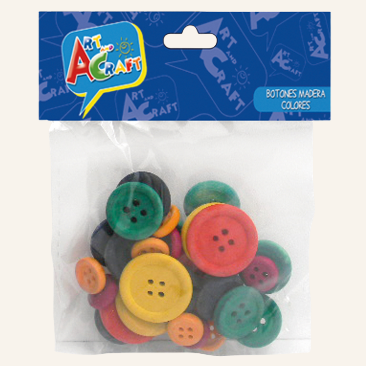 BOTONES MADERA COLORES
