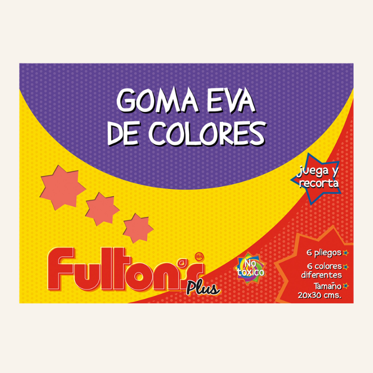 CARPETA GOMA EVA 6 HOJAS 6 COLORES