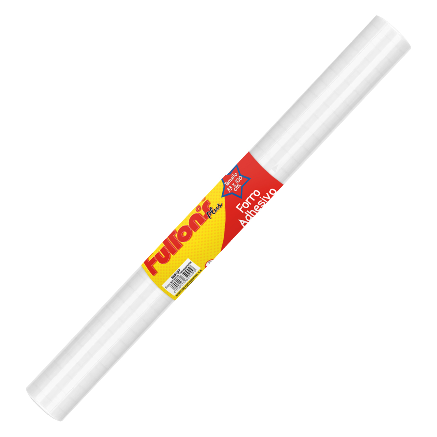 FORRO ADHESIVO ROLLO 33CMX1M TRANSPARENTE