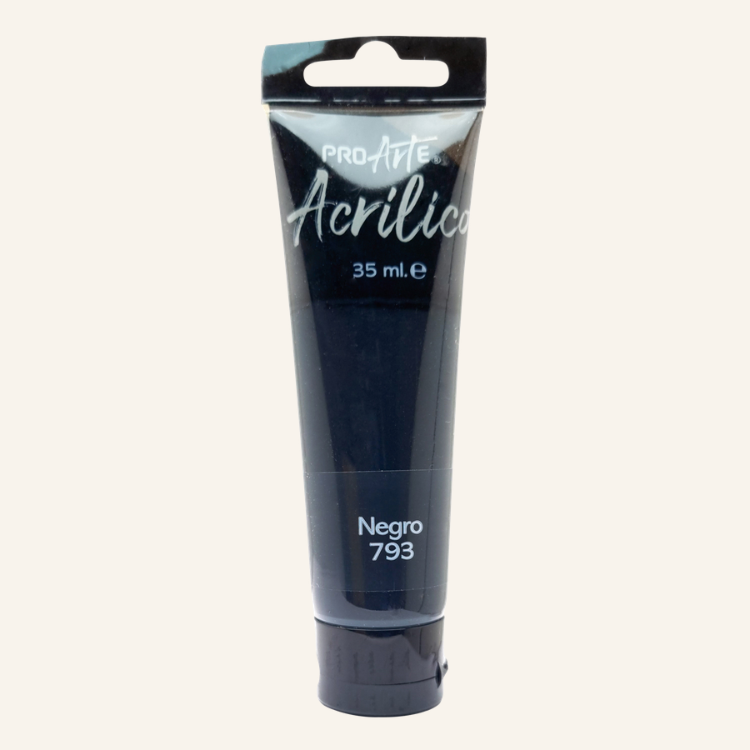 ACRILICO PROARTE TUBO 35 ML NEGRO