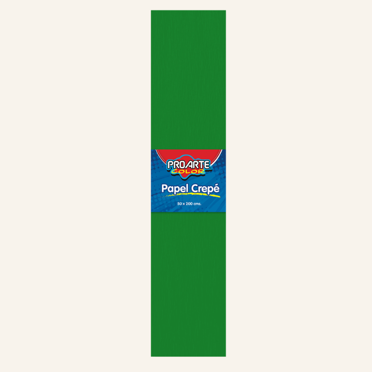 PAPEL CREPE PROARTE 50 X 200 CMS VERDE OSCURO