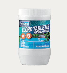 TABLETA DE CLORO PARA PISCINA 1KG 50 UNIDADES