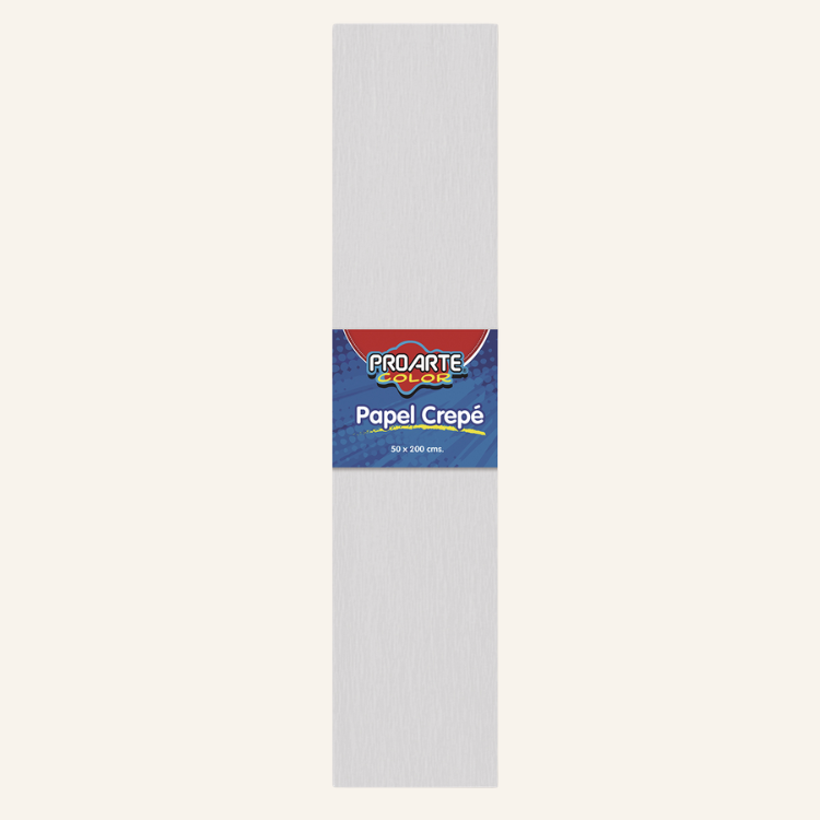 PAPEL CREPE PROARTE 50 X 200 CMS BLANCO