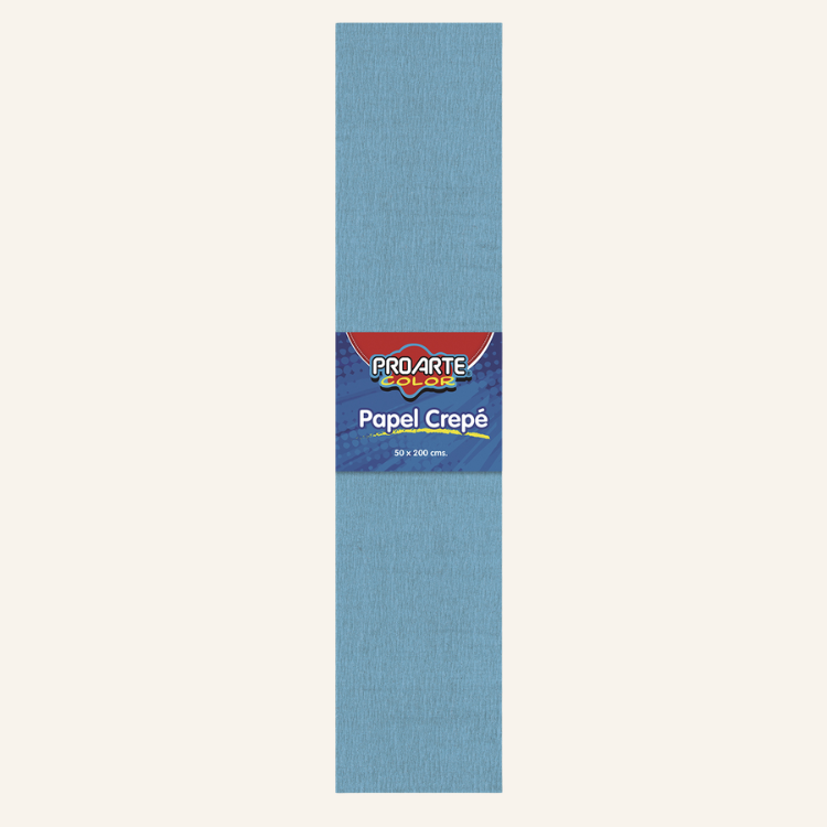 PAPEL CREPE PROARTE 50 X 200 CMS CELESTE