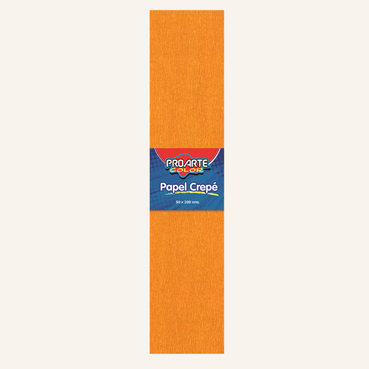 PAPEL CREPE PROARTE 50 X 200 CMS NARANJO